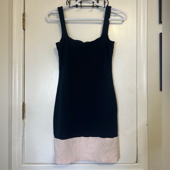 American Apparel Ponte Color Block Mini Tank Dress - Picture 2 of 4